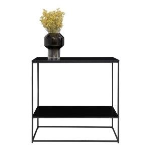 Masa consola Vita, Negru, 36x80x80 cm