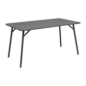 Masa de gradina, Moraja, Negru, 80x140x72 cm