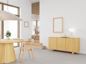 Masa dining Atmore, Natural, 75x180x120 cm - Img 2