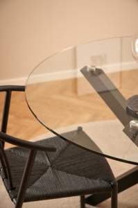 Masa dining Heaven V1, Transparent, 75.5x119x119 cm - Img 2