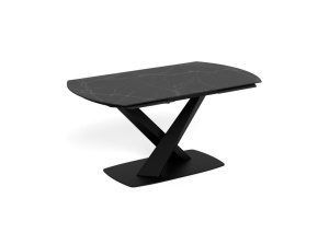 Masa dining Morella, Negru, 77x240x90 cm - Img 3