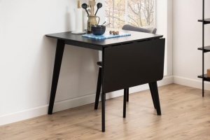 Masa dining Roxby, Negru, 76x120x80 cm - Img 3