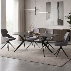 Masa, Olivet, Pako, Negru 180x90x76 cm