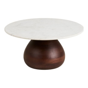 Masuta de cafea Heide, Alb, 70x70x35 cm - Img 5