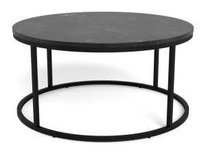 Masuta de cafea Spiro, Negru, 40x80x80 cm - Img 4