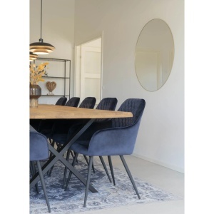 Oglinda de perete Jersey, Auriu, 100x100x0.5 cm - Img 2