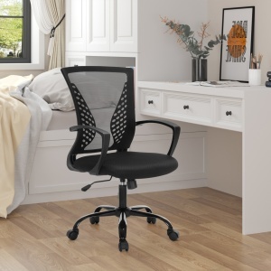 Scaun birou, Kime, Negru, 58x60.5x104 cm - Img 3