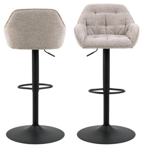 Scaun de bar Brooke V1, Bej, 109x52x52 cm - Img 4
