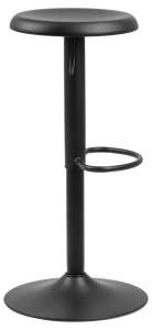 Scaun de bar Finch, Negru, 80x40x40 cm - Img 4