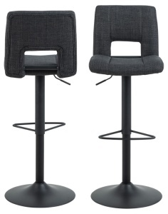 Scaun de bar Sylvia, Gri, 115x41.5x52 cm - Img 3
