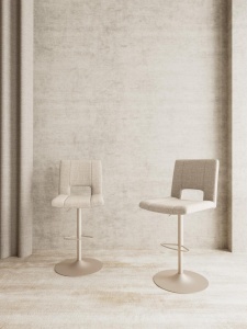 Scaun de bar Sylvia V1, Bej, 115x41.5x52 cm