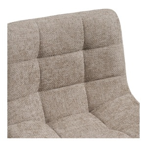 Scaun de bar tapitat Middelfart, Gri deschis, 45x43x88/108 cm - Img 3