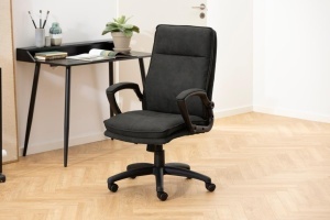 Scaun de birou Brad, Gri, 115x67x69.5 cm - Img 3