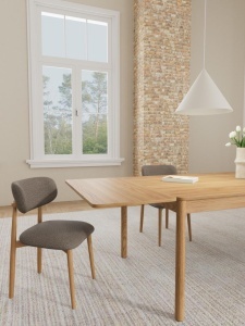 Scaun dining Absalon, Gri, 79.5x45.5x51.5 cm
