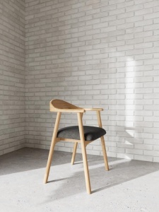 Scaun dining Addi, Gri, 75x56.8x52.5 cm