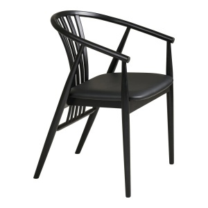 Scaun dining Agustin, Negru, 54x57x78 cm