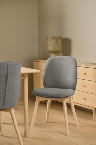 Scaun dining Cindy, Gri, 89x49x56 cm