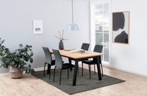 Scaun dining Demina V2, Gri, 92x43.5x53 cm