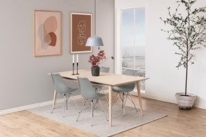 Scaun dining Eris, Gri, 85.5x48.5x54 cm