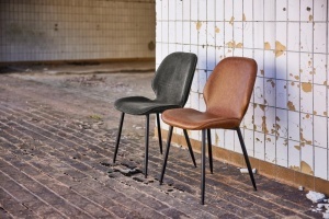 Scaun dining Femke, Gri, 85x47.5x57.5 cm - Img 4