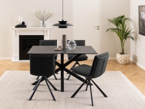 Scaun dining Flynn, Gri, 85x47x59 cm