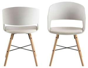 Scaun dining I_Luna, Alb, 80.5x52x51.5 cm - Img 4