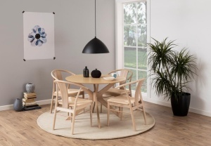 Scaun dining Janik, Alb, 83x54x54 cm - Img 2