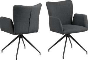 Scaun dining Laura V1, Gri, 86x57x61.5 cm - Img 3