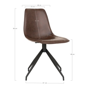 Scaun dining Monaco, Maro, 56x48x86 cm - Img 3