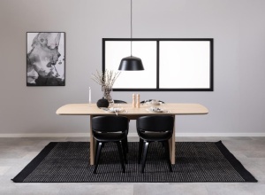 Scaun dining Nova, Negru, 77x49.5x52.5 cm - Img 2