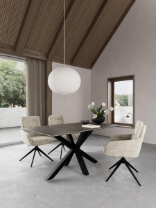 Scaun dining Roger, Bej, 90x62x67 cm