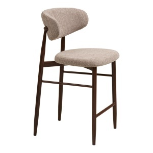 Scaun inalt pentru insula de bucatarie Levanto, Nisip, 55x52x95 cm