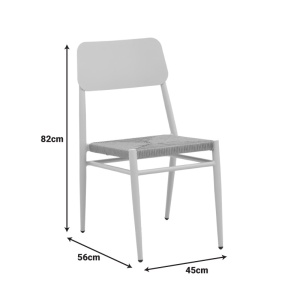 Scaun Stivuibil, Giardino, Antracit, 56x45x82 cm - Img 2