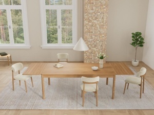Set 2 piese Extensii masa Atlantic, Natural, 1.8x50x100 cm - Img 2
