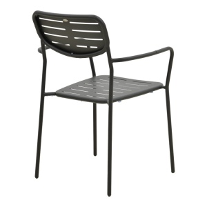 Set 3 bucati masa si scaune gradina, Deraby, Negru, 70x70x73 cm - Img 4
