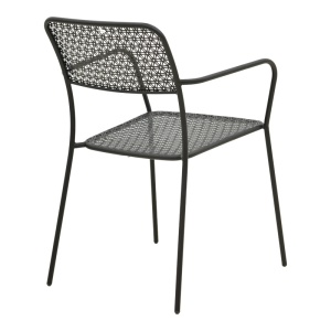 Set 3 masa si scaune gradina V1, Moraja, Negru, 70x70x73 cm - Img 6