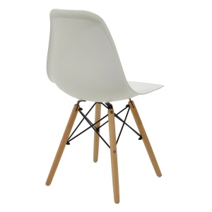 Set masa si scaune dining, 5 buc, Julita Antoro, Alb, 100x100x75 cm - Img 6