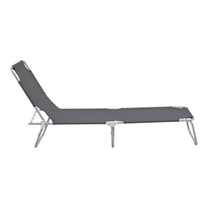 Sezlong, Pasein, Antracit, 185x55x24 cm - Img 3