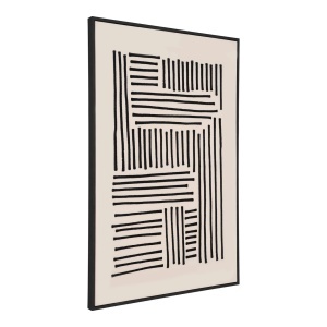 Tablou pe panza Lipari, Negru, 3x100x140 cm - Img 4