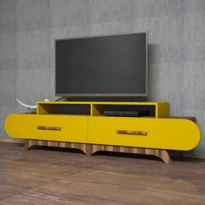 Έπιπλο TV Flora-Walnut, Yellow