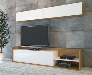 Έπιπλο TV Kale-Teak, Λευκό