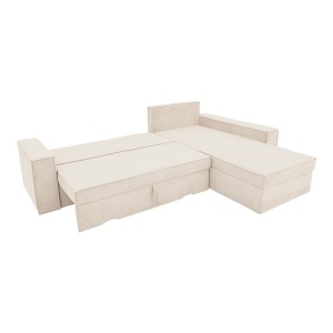 Αναστρέψιμος γωνιακός καναπές Venzie Μπεζ 283x214x83 cm - Img 3