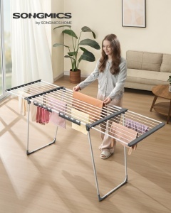 Απλώστρα ρούχων Bunji, Λευκή, 113.5x62.5x90 cm