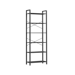 Βιβλιοθήκη Vasagle Μαύρη 66x30x186 cm