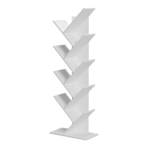 Βιβλιοθήκη Fyllo, Λευκή, 50x25x141.5 cm - Img 3