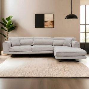 Γωνιακός Καναπές Jivago Μπεζ 308x198x78 cm - Img 7