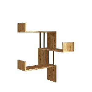 Γωνιακό ράφι Vg17 Natural 60x109.4x60 cm - Img 2