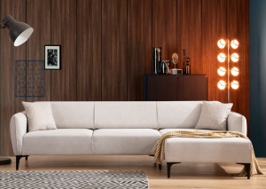 Δεξιός Γωνιακός Καναπές Belissimo Μπεζ 270x140x67 cm - Img 2