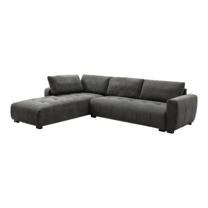 Δεξιός Γωνιακός Καναπές Gianco, Pako World, Ύφασμα, Γκρι, 298x208x85 cm