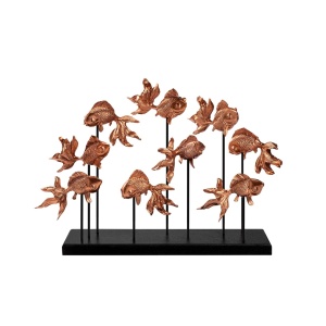 Διακοσμητικό αντικείμενο GOLDFISH Καφέ 42x28x10 cm - Img 7